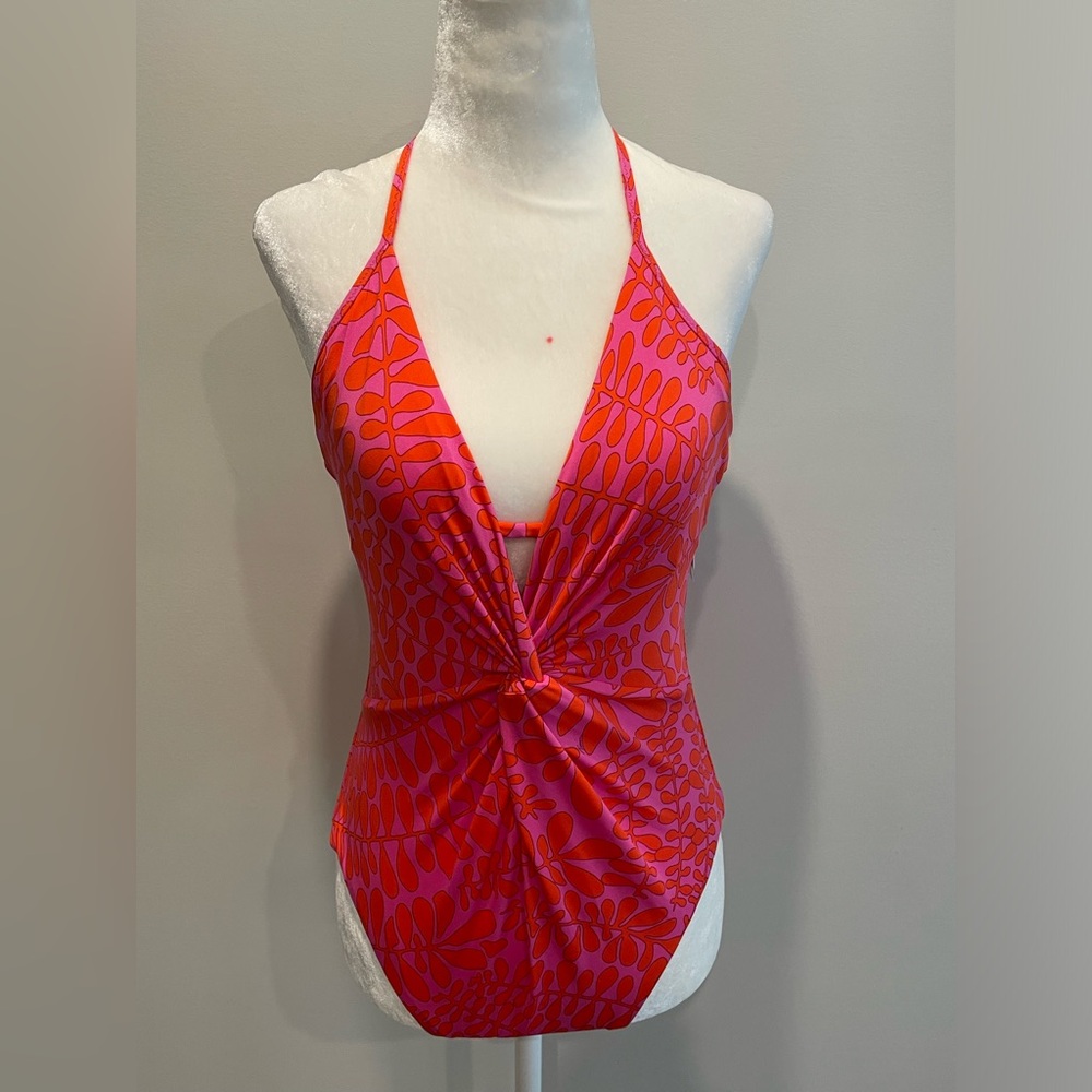 NWT Trina Turk Trellis Plunge One Piece Swimsuit - Picture 4 of 13